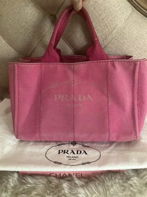 prada canvas bag tan|Prada milano tote bag.